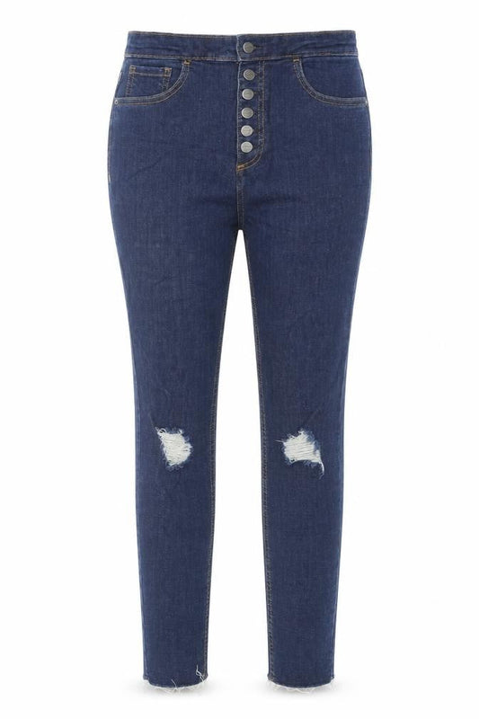 Womens UK Size 10 Pull&Bear Regular Fit Skinny Blue Jeans