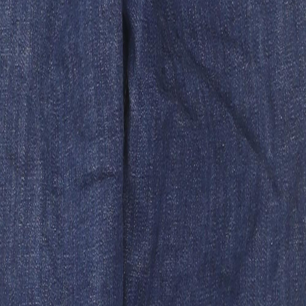 Pull&Bear Womens Blue Cotton Skinny Jeans Size 10 L27 in Regular Zip