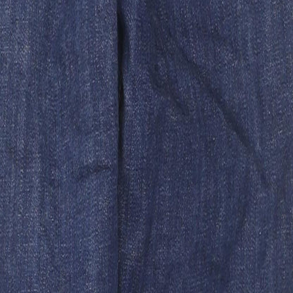 Pull&Bear Womens Blue Cotton Skinny Jeans Size 10 L27 in Regular Zip