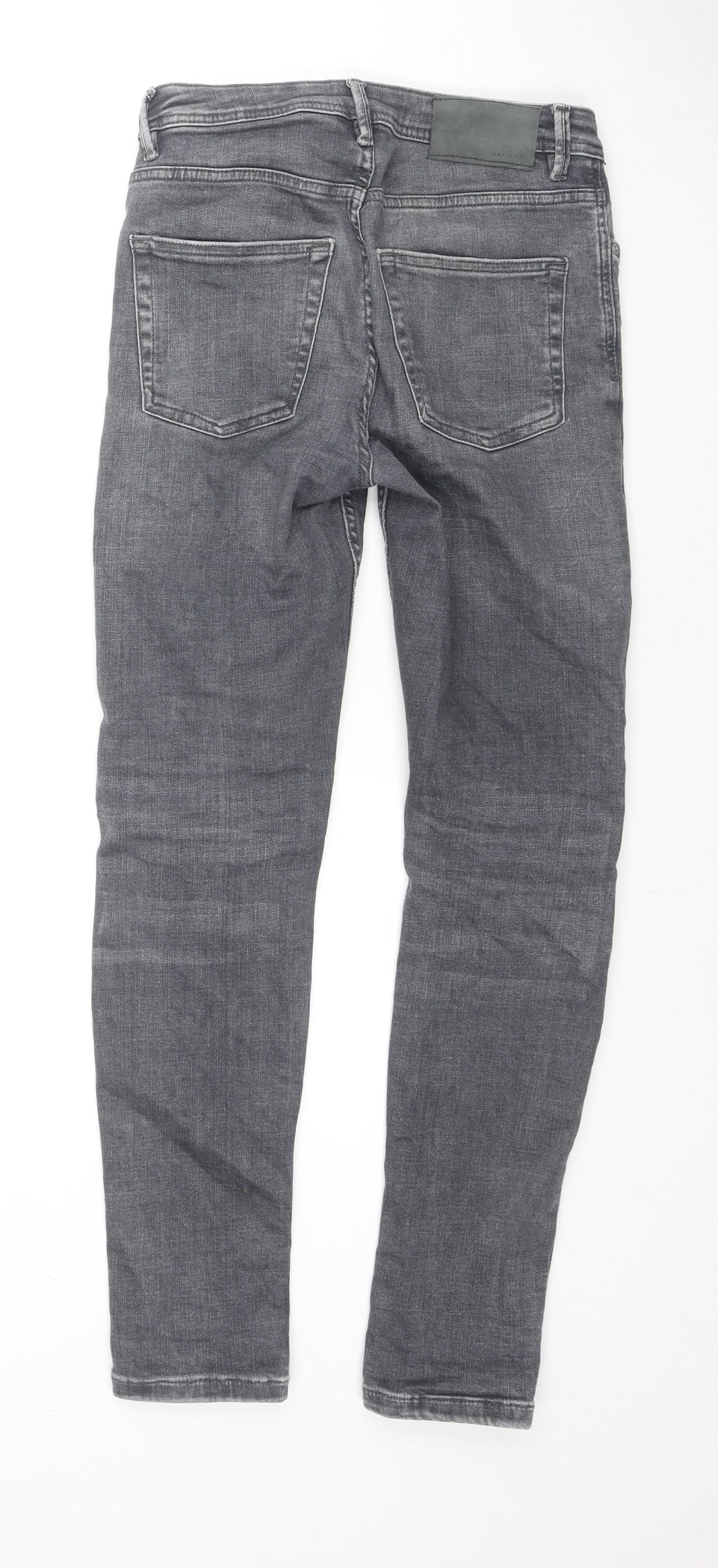 Denim & Co. Mens Grey Cotton Skinny Jeans Size 28 in L30 in Regular Zip