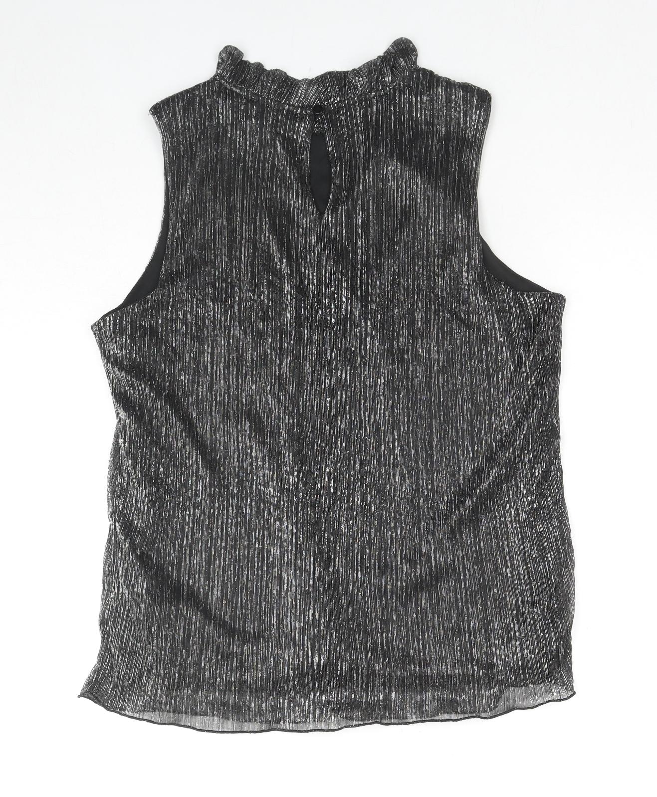 Womens UK Size L Adiva Black Basic Tank