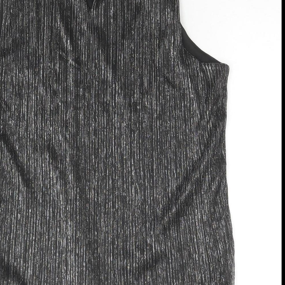 Womens UK Size L Adiva Black Basic Tank