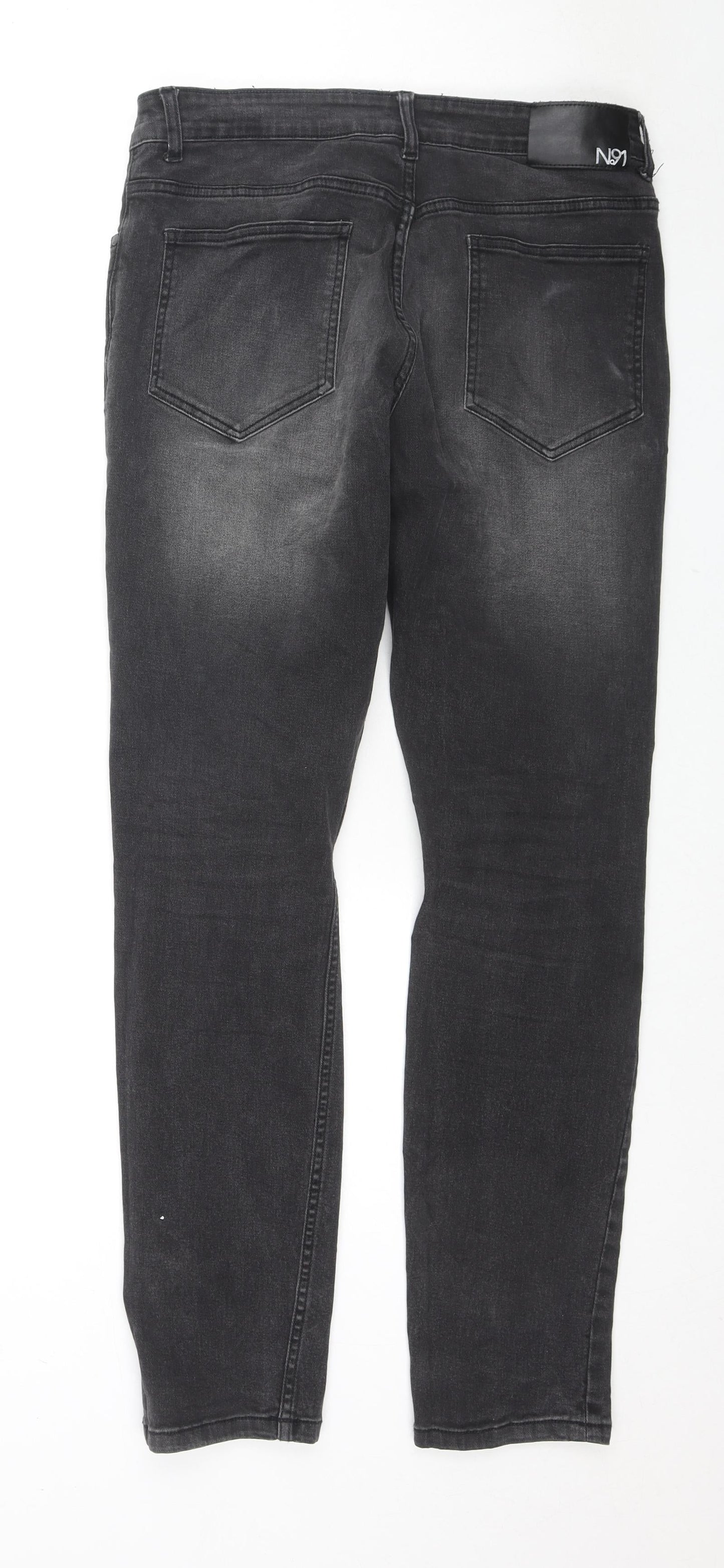 Nº91 Womens Black Cotton Skinny Jeans Size 34 in L32 in Regular Zip