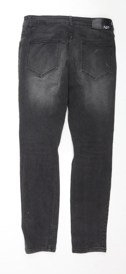 Nº91 Womens Black Cotton Skinny Jeans Size 34 in L32 in Regular Zip