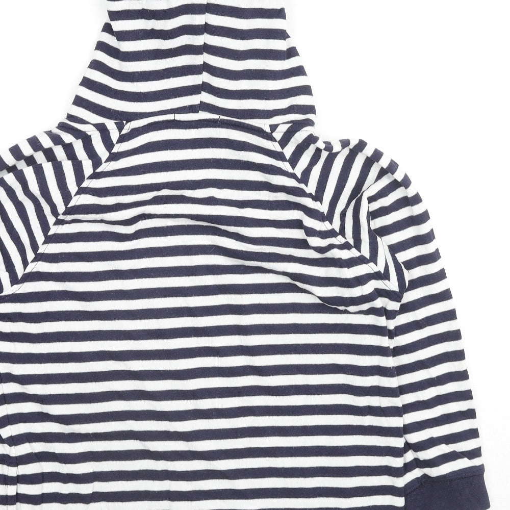 Gap Womens Blue Striped Viscose Pullover Hoodie Size M Pullover