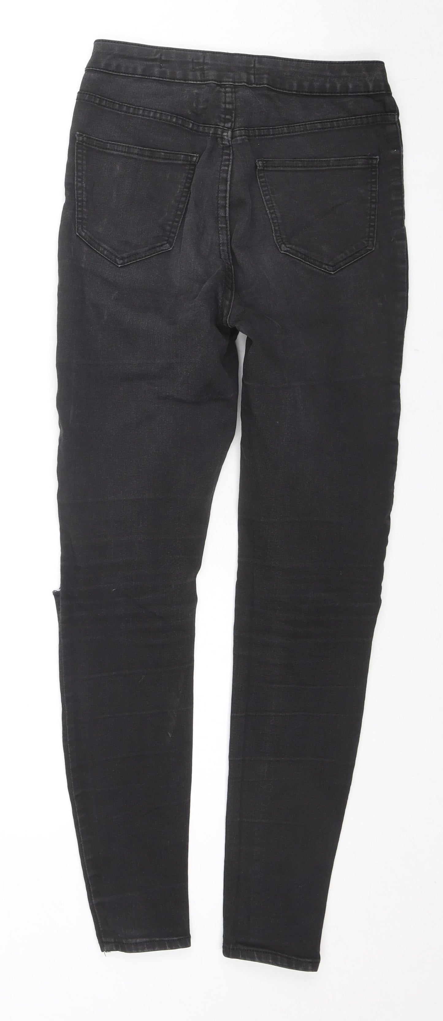 New Look Womens Black Cotton Skinny Jeans Size 10 L27 in Regular Zip