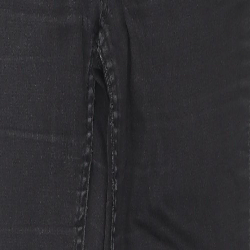 New Look Womens Black Cotton Skinny Jeans Size 10 L27 in Regular Zip