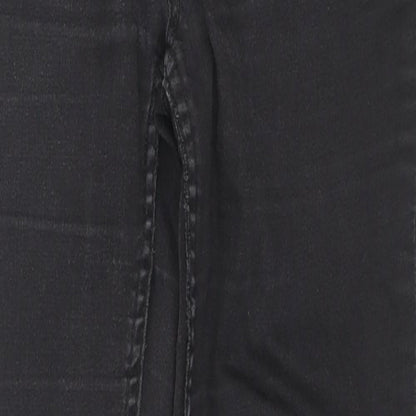 New Look Womens Black Cotton Skinny Jeans Size 10 L27 in Regular Zip