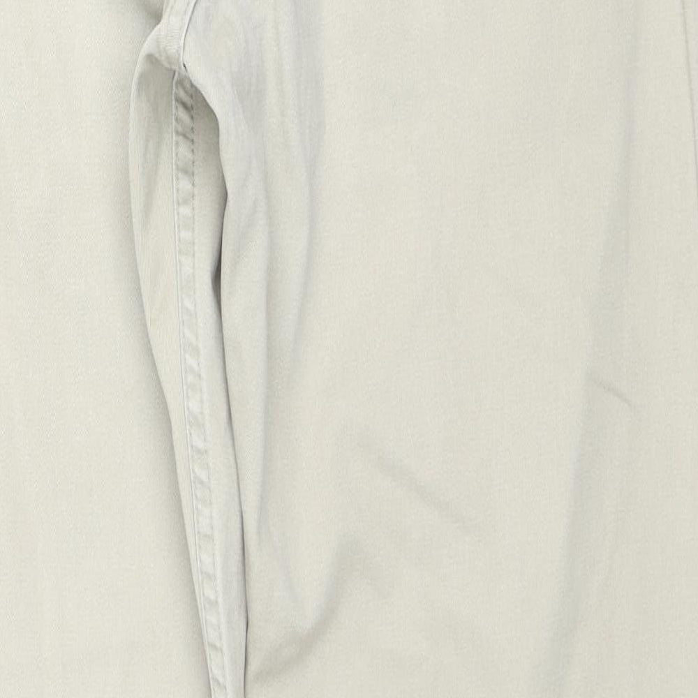 Lee Womens Beige Cotton Straight Jeans Size 34 in L32 in Regular Zip