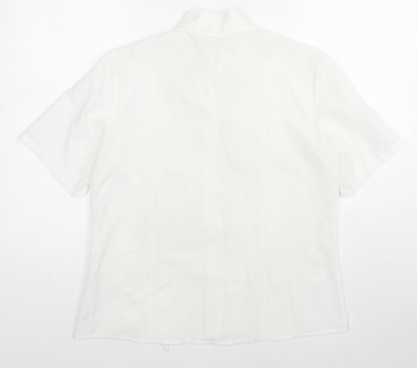 Womens UK Size 16 C&A White Basic Button-Up