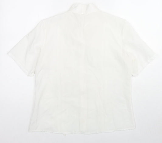 Womens UK Size 16 C&A White Basic Button-Up