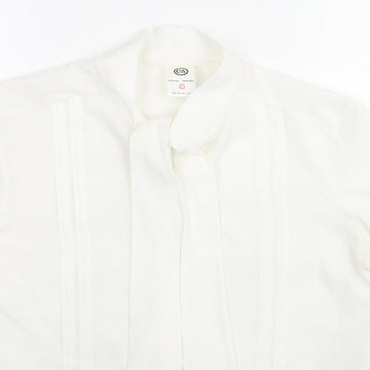 Womens UK Size 16 C&A White Basic Button-Up