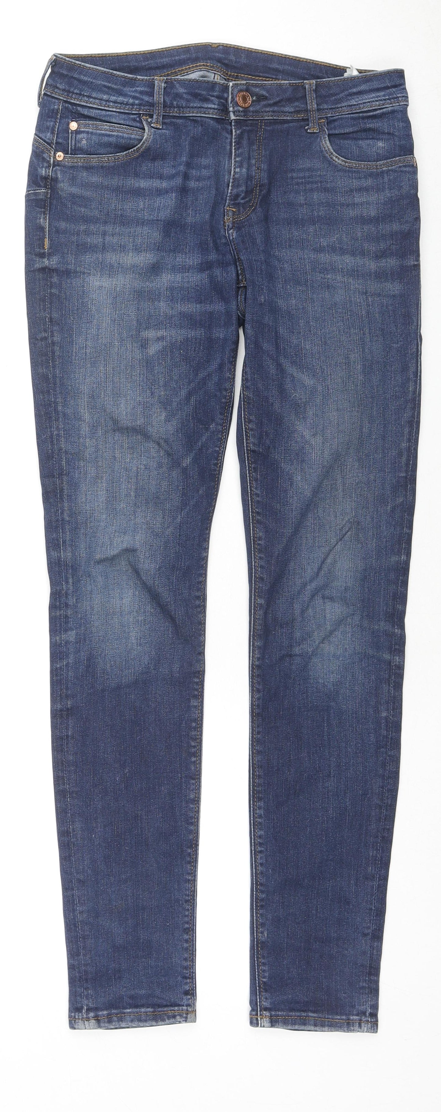 Womens UK Size 28 in H&M Regular Fit Jegging Blue Jeans