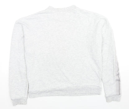 Topshop Womens Grey Cotton Pullover Sweatshirt Size 6 Pullover
