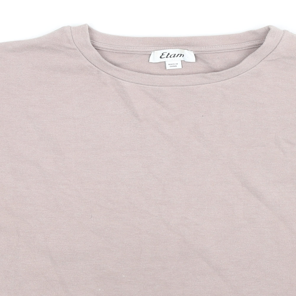 Womens UK Size M Etam Beige Basic Blouse