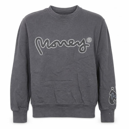 monkey Womens Grey Cotton Pullover Sweatshirt Size S Pullover - Monkey Logo