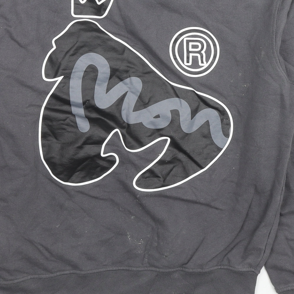monkey Womens Grey Cotton Pullover Sweatshirt Size S Pullover - Monkey Logo