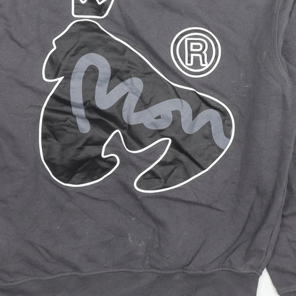 monkey Womens Grey Cotton Pullover Sweatshirt Size S Pullover - Monkey Logo