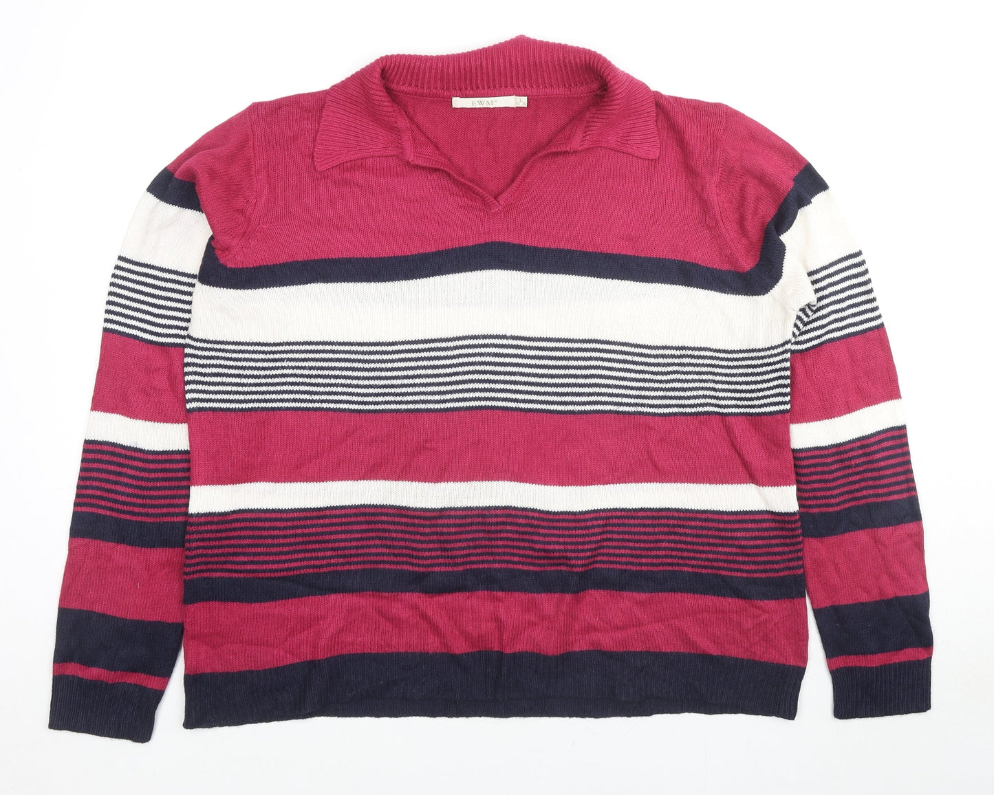 Womens UK Size 18 EWM Multicoloured Pullover Jumper