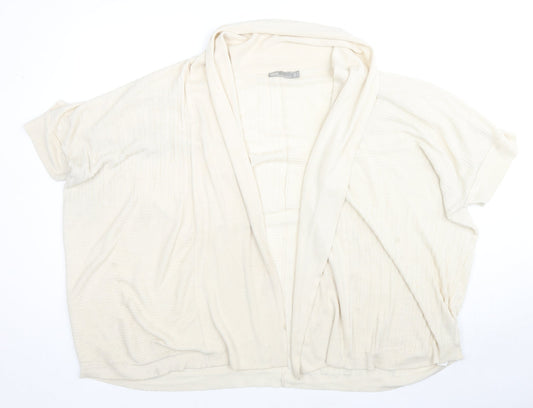 ASOS Womens Beige V-Neck Acrylic Cape Jumper Size M
