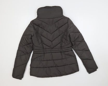 Womens UK Size XS Oasis Green Quilted Coat