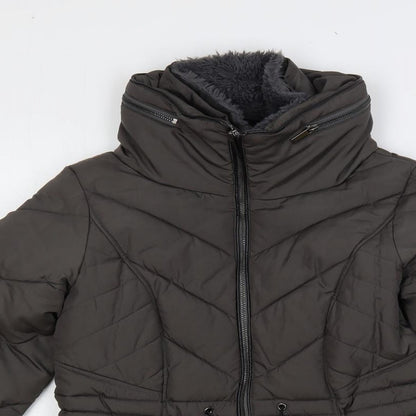 Womens UK Size XS Oasis Green Quilted Coat