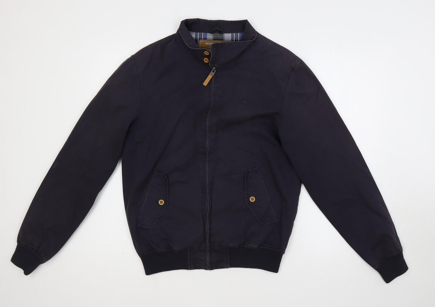 Mens UK Size S BS Blue Biker Coat