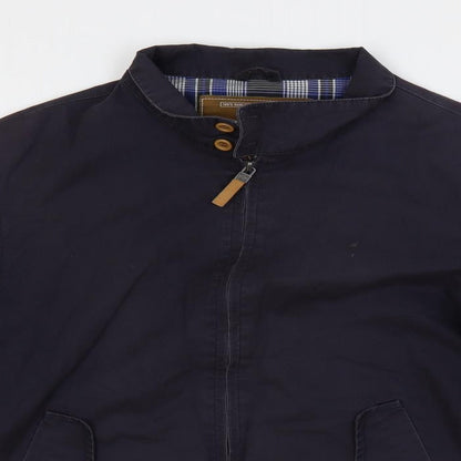 Mens UK Size S BS Blue Biker Coat