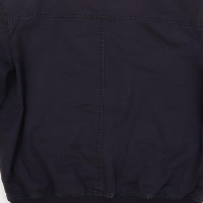 Mens UK Size S BS Blue Biker Coat