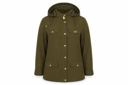 Clasic Womens Green Jacket Size 12 Zip - Hooded