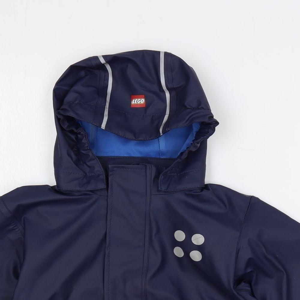 LEGO Boys Blue Rain Coat Coat Size 3 Years Zip - Hooded