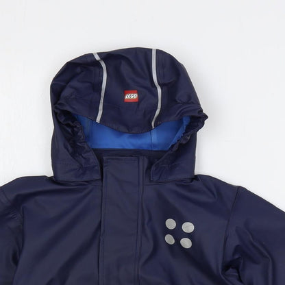 LEGO Boys Blue Rain Coat Coat Size 3 Years Zip - Hooded