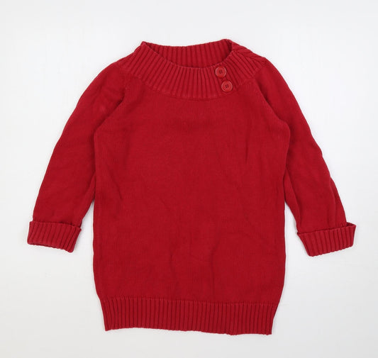Womens UK Size S EWM Red Pullover Jumper