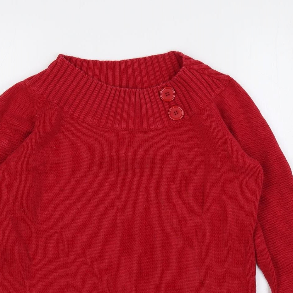 Womens UK Size S EWM Red Pullover Jumper