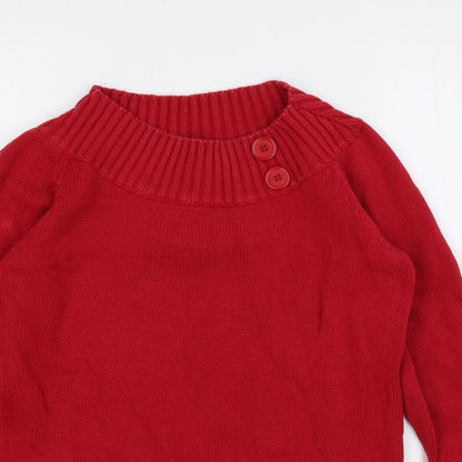 Womens UK Size S EWM Red Pullover Jumper