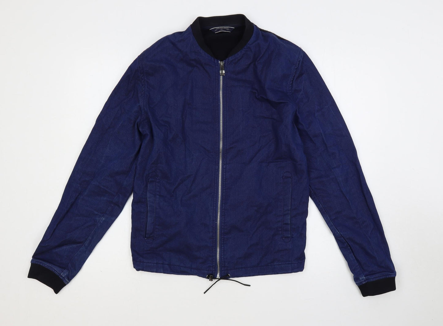 Zara Mens Blue Jacket Size L Zip