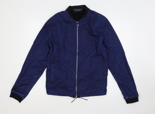 Zara Mens Blue Jacket Size L Zip