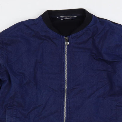 Zara Mens Blue Jacket Size L Zip