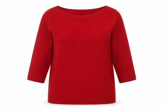 Womens UK Size 14 Love Knitwear Red Pullover Jumper