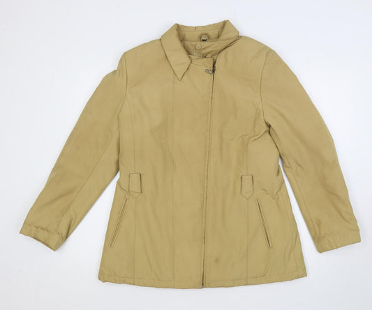 Klass Womens Beige Jacket Size 10 Zip