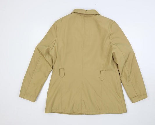 Klass Womens Beige Jacket Size 10 Zip