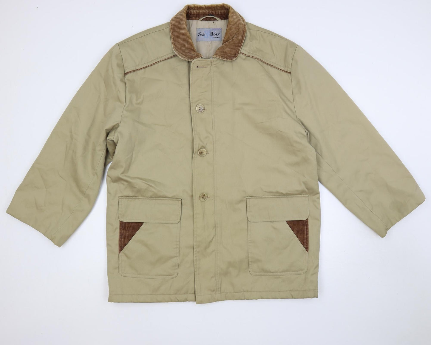 Mens UK Size XL San Rosa Beige Overcoat