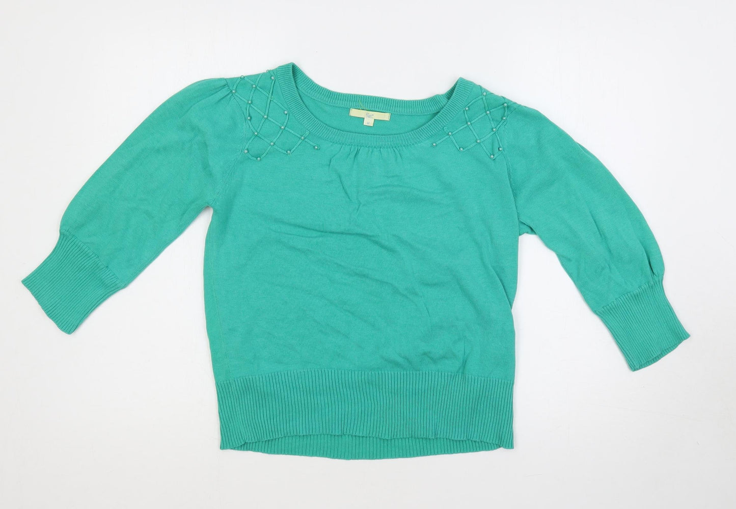 Womens UK Size M Klass Green Pullover Jumper
