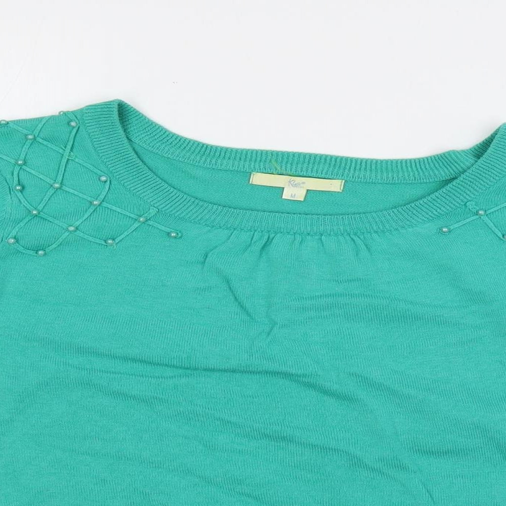 Womens UK Size M Klass Green Pullover Jumper