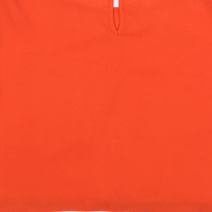 Womens UK Size S Jaune Rouge Orange Basic Blouse