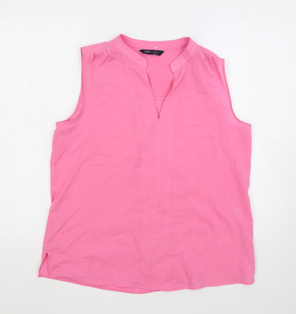Womens UK Size 12 Marks and Spencer Pink Basic Blouse