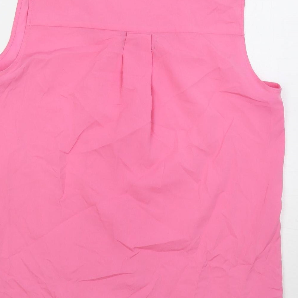 Womens UK Size 12 Marks and Spencer Pink Basic Blouse