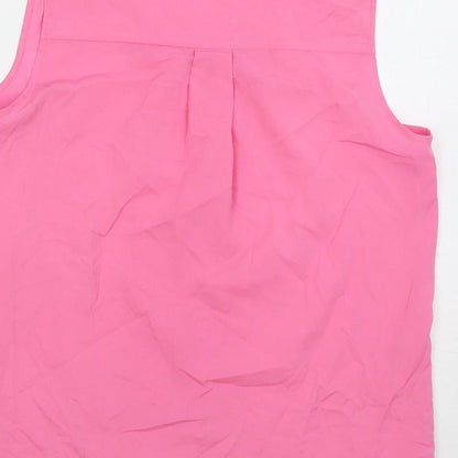 Womens UK Size 12 Marks and Spencer Pink Basic Blouse