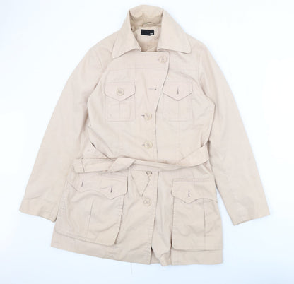 Womens UK Size 14 H&M Beige Trench Coat