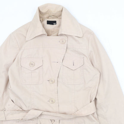Womens UK Size 14 H&M Beige Trench Coat